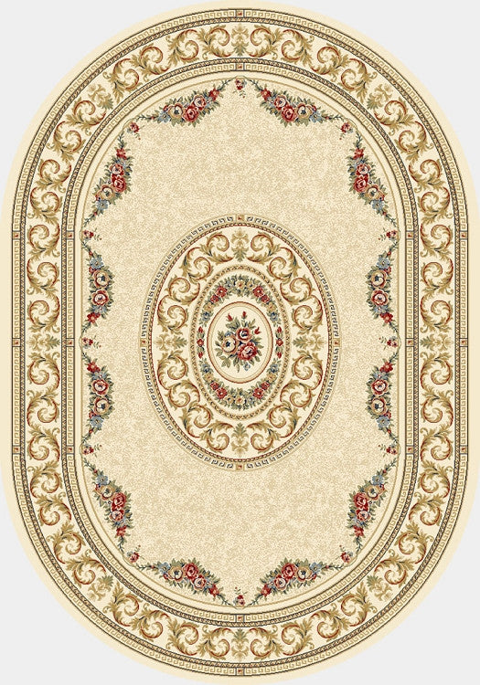 Dynamic Rugs Ancient Garden 57226 Ivory Traditional Machine-Made Rug