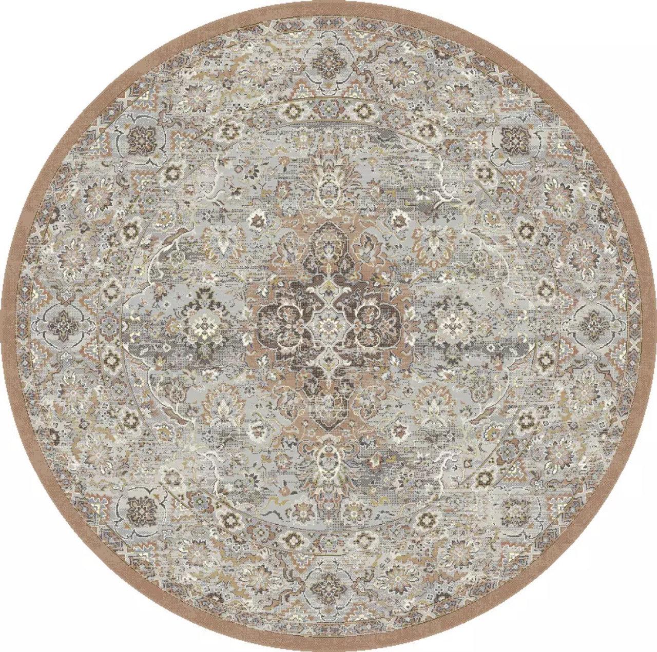 Dynamic Rugs Ancient Garden 57275 Beige Multi Traditional Machine-Made Rug