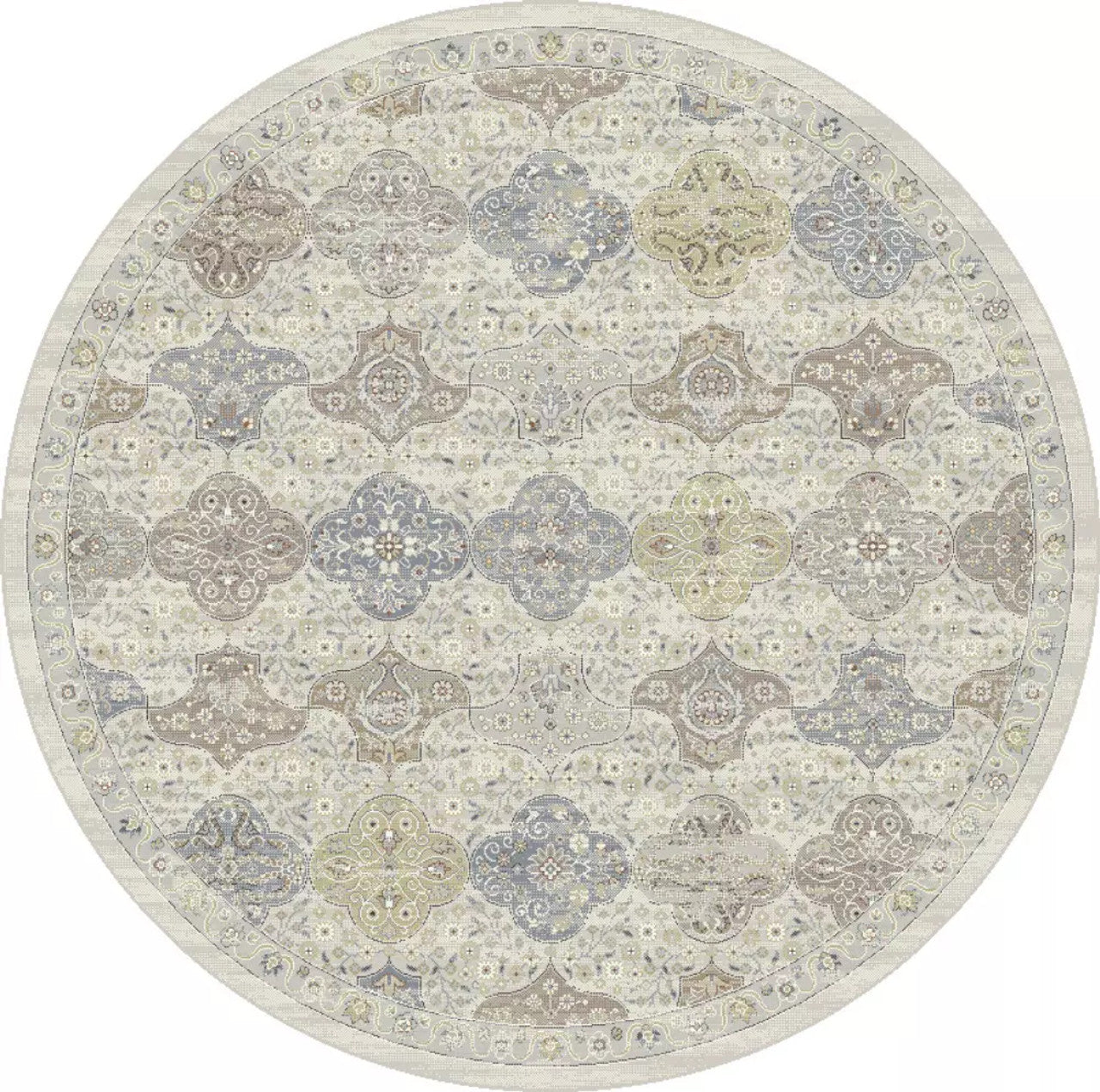 Dynamic Rugs Ancient Garden 57279 Cream Multi Traditional Machine-Made Rug