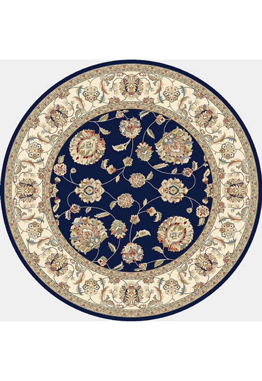 Dynamic Rugs Ancient Garden 57365 Blue Ivory Traditional Machine-Made Rug