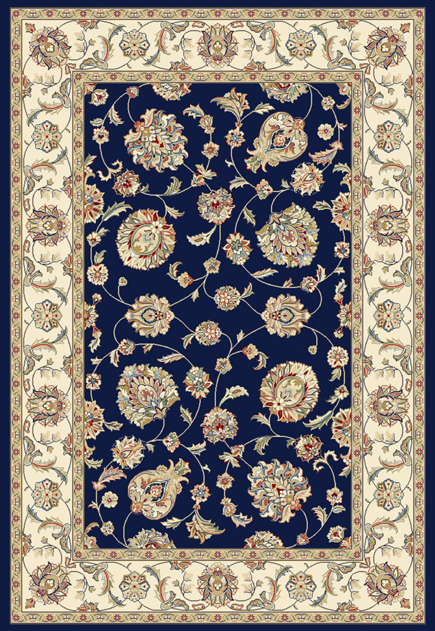 Dynamic Rugs Ancient Garden 57365 Blue Ivory Traditional Machine-Made Rug