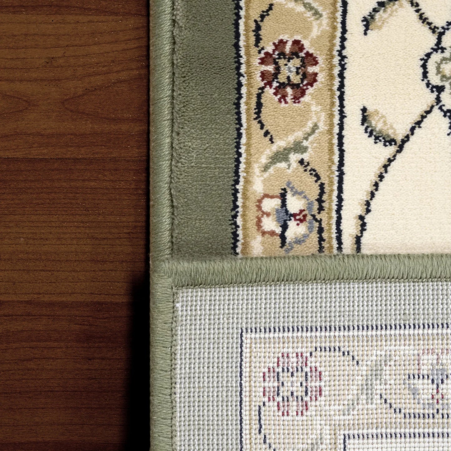 Dynamic Rugs Ancient Garden 57365 Green Ivory Traditional Machine-Made Rug