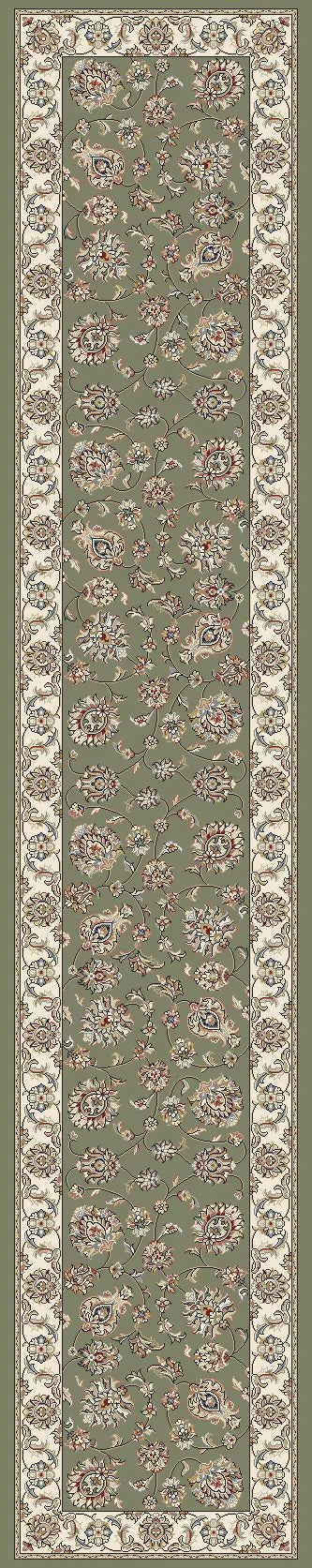 Dynamic Rugs Ancient Garden 57365 Green Ivory Traditional Machine-Made Rug