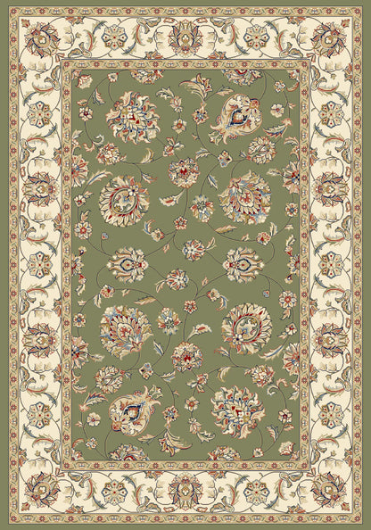 Dynamic Rugs Ancient Garden 57365 Green Ivory Traditional Machine-Made Rug