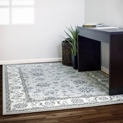 Dynamic Rugs Ancient Garden 57365 Grey Cream Traditional Machine-Made Rug