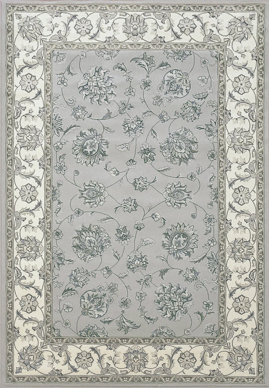 Dynamic Rugs Ancient Garden 57365 Grey Cream Traditional Machine-Made Rug