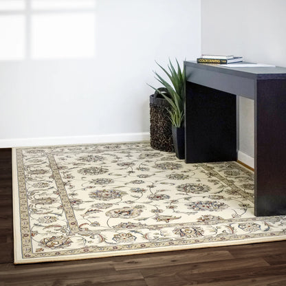 Dynamic Rugs Ancient Garden 57365 Ivory Traditional Machine-Made Rug