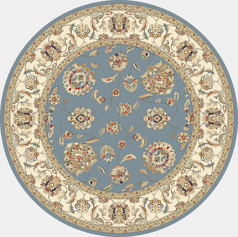 Dynamic Rugs Ancient Garden 57365 Light Blue Ivory Traditional Machine-Made Rug