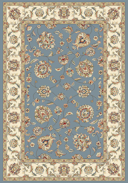 Dynamic Rugs Ancient Garden 57365 Light Blue Ivory Traditional Machine-Made Rug