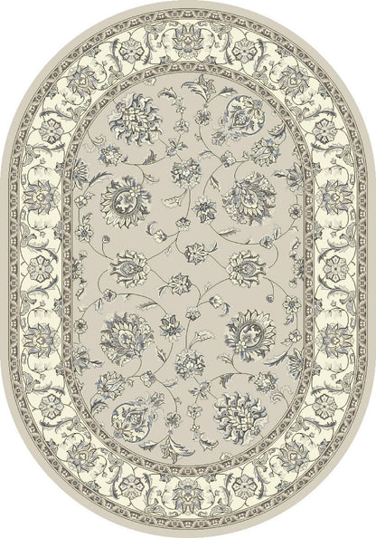 Dynamic Rugs Ancient Garden 57365 Soft Grey Cream Traditional Machine-Made Rug