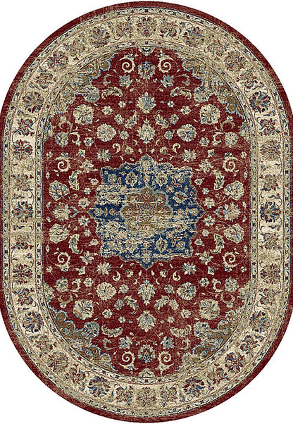 Dynamic Rugs Ancient Garden 57559 Red Ivory Traditional Machine-Made Rug