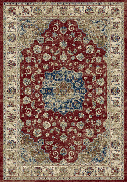 Dynamic Rugs Ancient Garden 57559 Red Ivory Traditional Machine-Made Rug