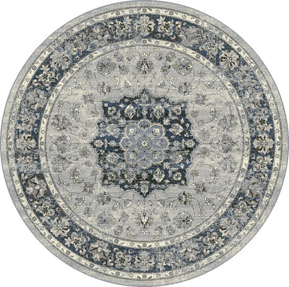 Dynamic Rugs Ancient Garden 57559 Silver Blue Traditional Machine-Made Rug