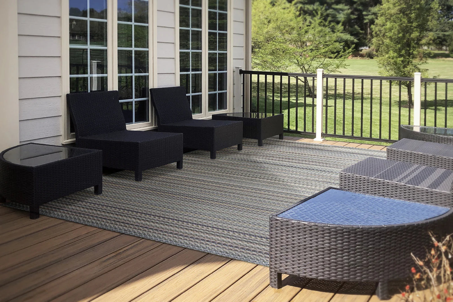 Dynamic Rugs Brighton 8160 Blue Contemporary Machine-Made Rug