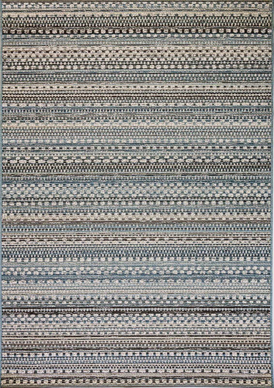 Dynamic Rugs Brighton 8570 Beige Blue Contemporary Machine-Made Rug