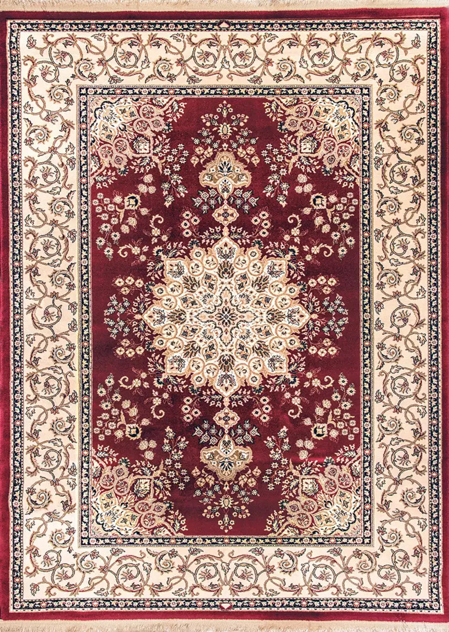 Dynamic Rugs Brilliant 7201 Red Traditional Machine-Made Rug