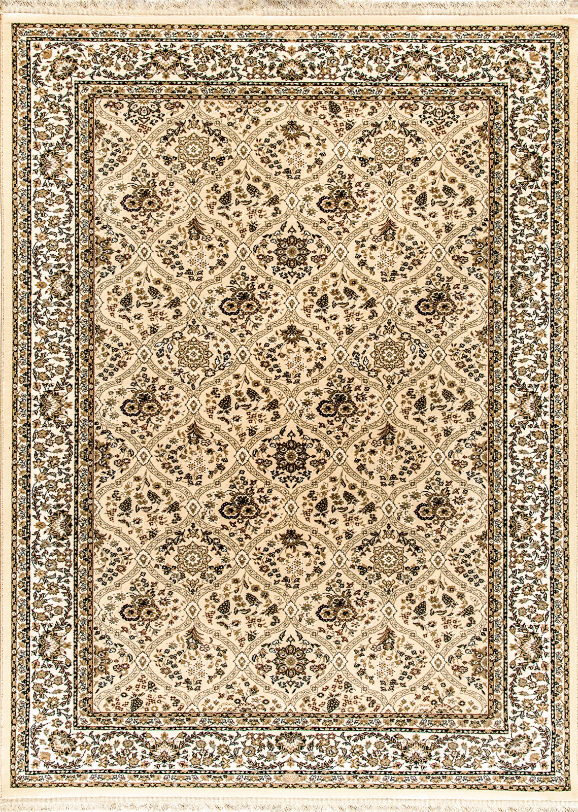 Dynamic Rugs Brilliant 7211 Linen Traditional Machine-Made Rug ...