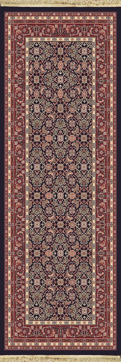 Dynamic Rugs Brilliant 72240 Navy Traditional Machine-Made Rug