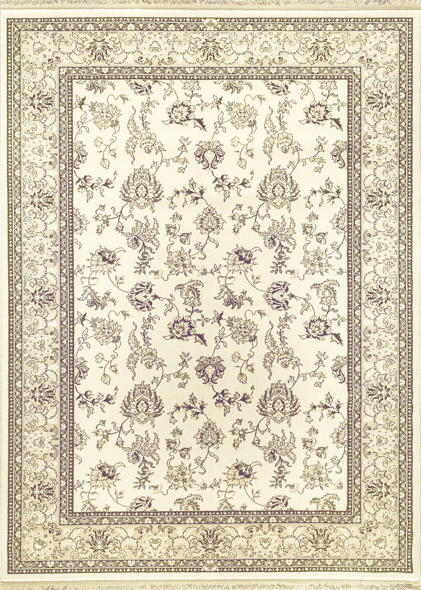 Dynamic Rugs Brilliant 7226 Ivory Traditional Machine-Made Rug