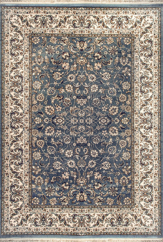 Dynamic Rugs Brilliant 72284 Blue Traditional Machine-Made Rug