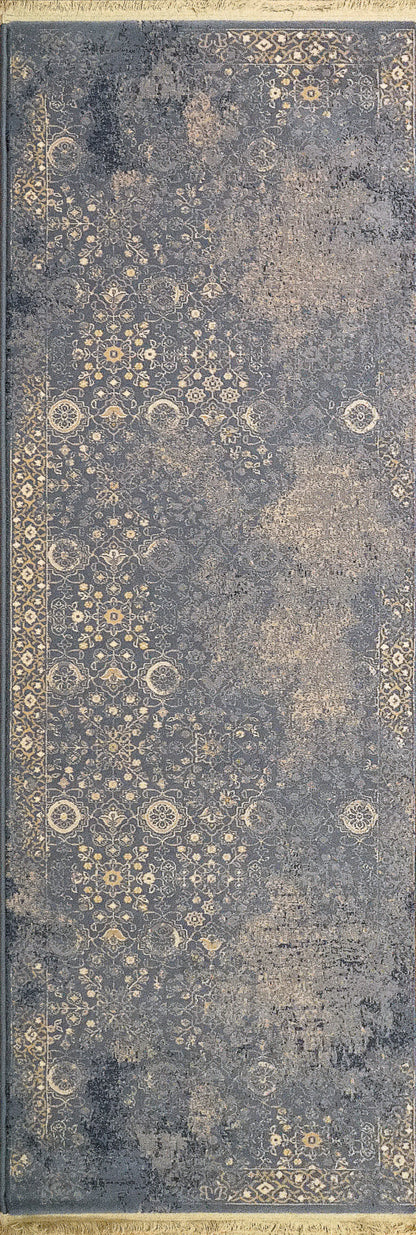 Dynamic Rugs Brilliant 72403 Blue Traditional Machine-Made Rug