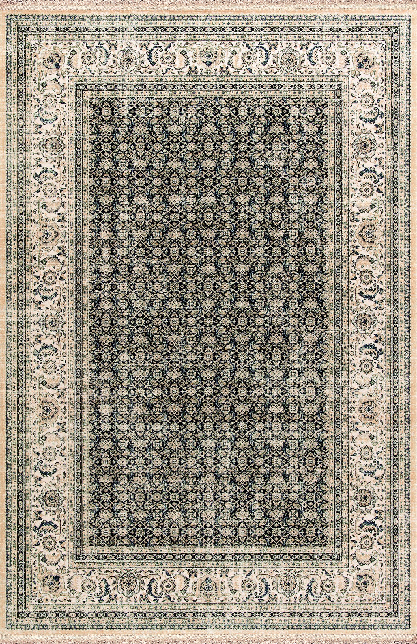 Dynamic Rugs Brilliant 72407 Navy Traditional Machine-Made Rug