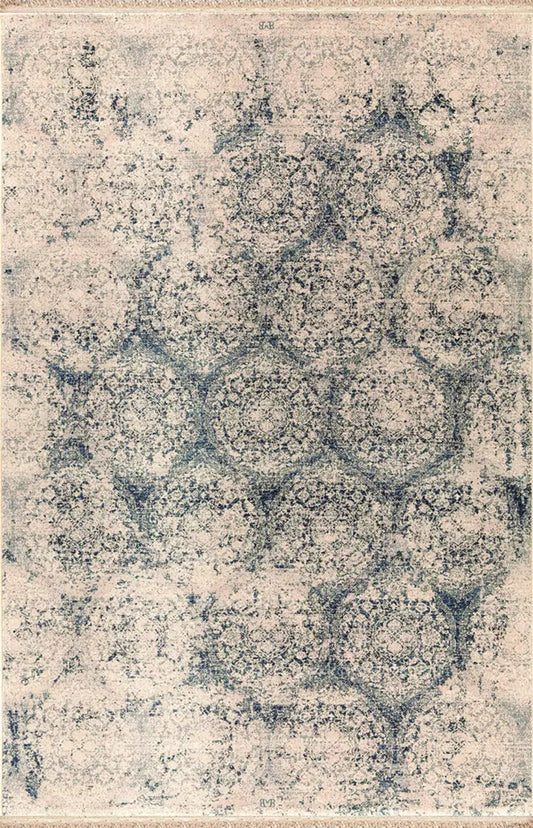 Dynamic Rugs Brilliant 72413 Blue Traditional Machine-Made Rug