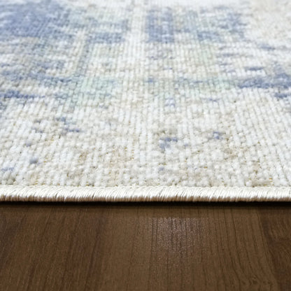 Dynamic Rugs Bristol 5122 Light Blue Contemporary Machine-Made Rug