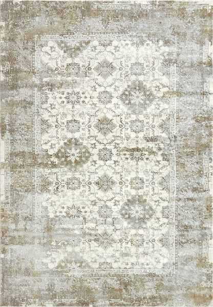 Dynamic Rugs Castilla 3534 Cream Silver Modern Machine-Made Rug