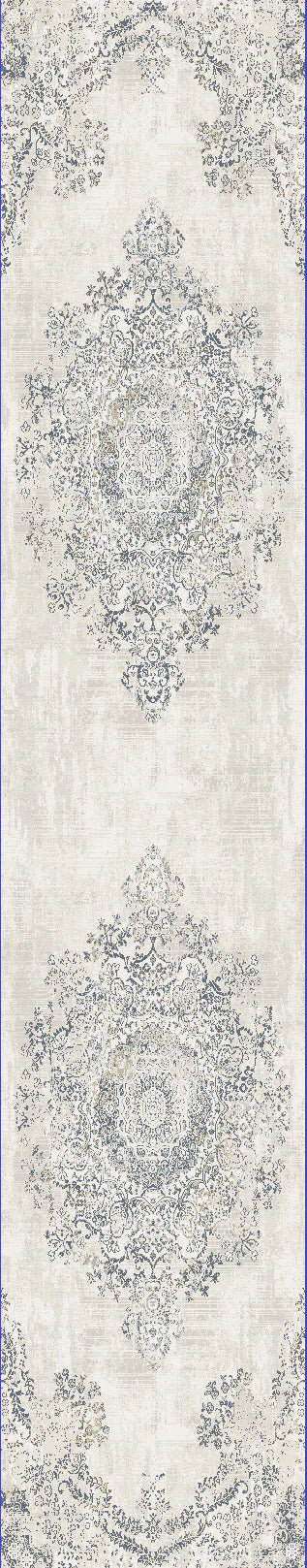 Dynamic Rugs Castilla 3558 Grey Blue Modern Machine-Made Rug