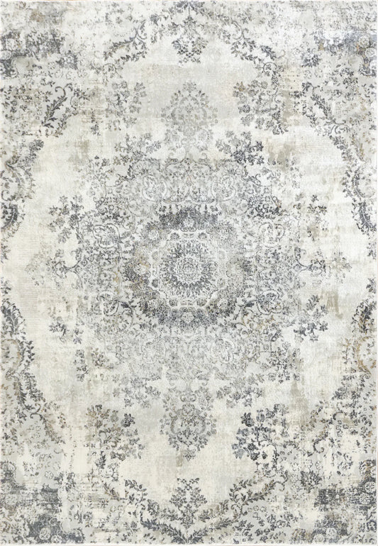 Dynamic Rugs Castilla 3558 Grey Blue Modern Machine-Made Rug