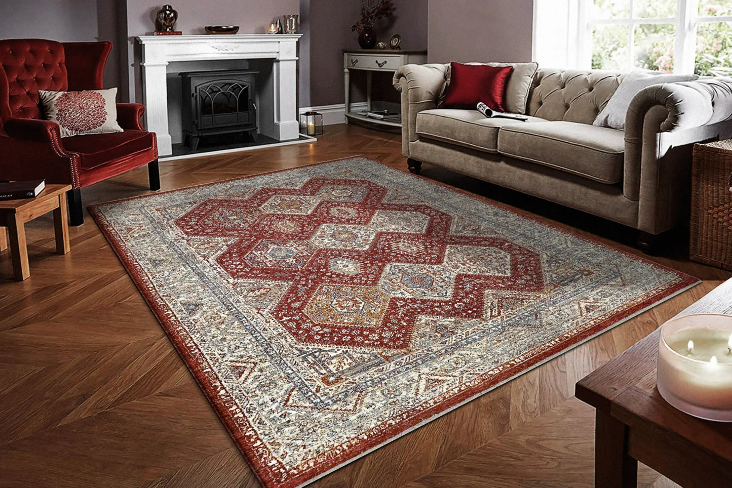 Dynamic Rugs Dakota 6641 Red Multi Traditional Machine-Made Rug