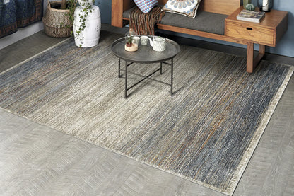 Dynamic Rugs Dakota 6643 Cream Blue Modern Machine-Made Rug