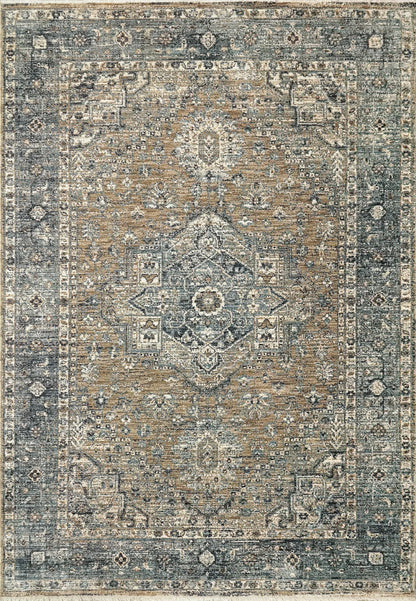 Dynamic Rugs Dakota 6644 Beige Blue Traditional Machine-Made Rug