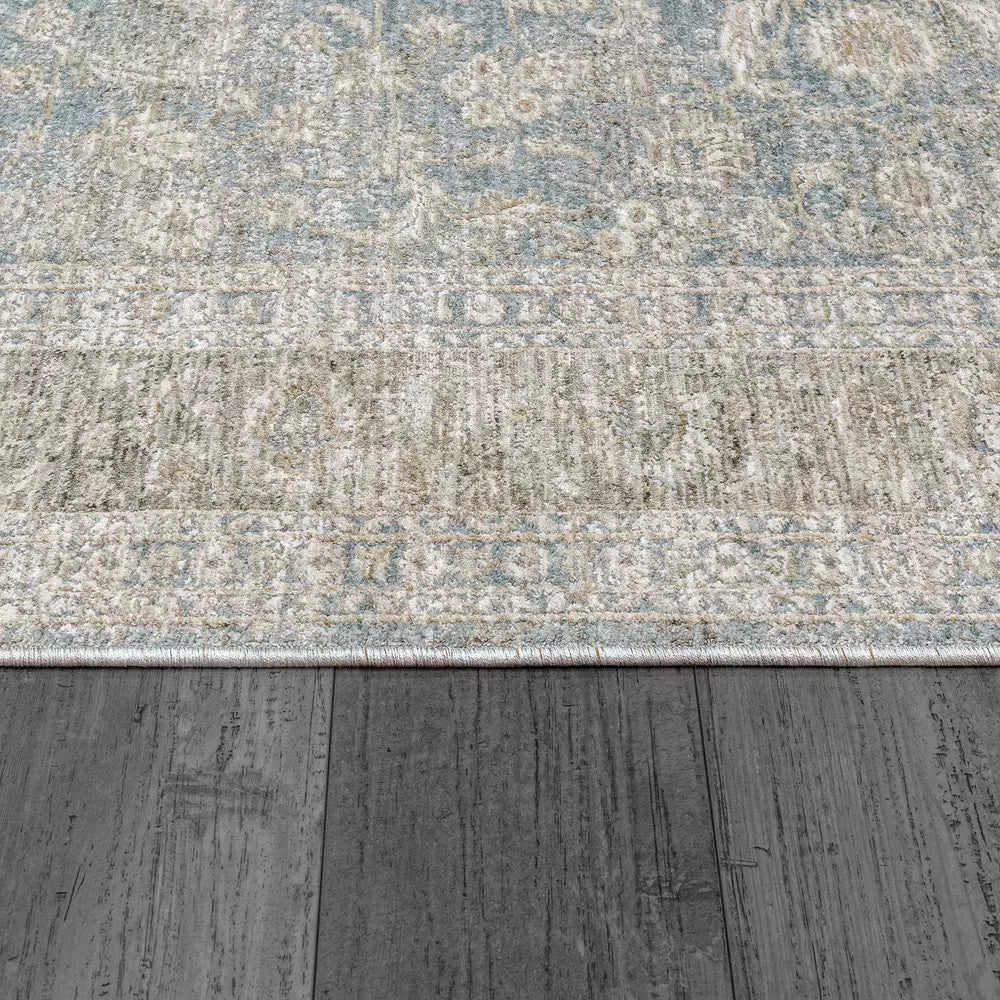Dynamic Rugs Dharma 12040 Light Blue Beige Transitional Machine-Made Rug