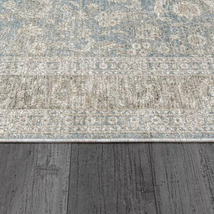 Dynamic Rugs Dharma 12040 Light Blue Beige Transitional Machine-Made Rug