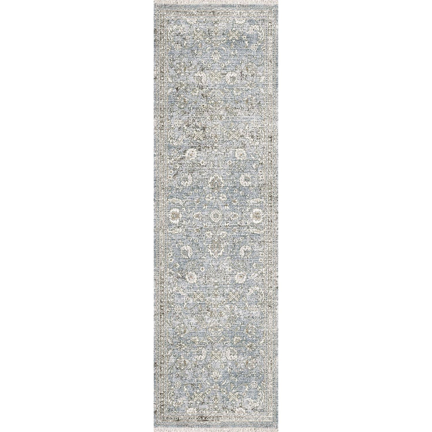 Dynamic Rugs Dharma 12040 Light Blue Beige Transitional Machine-Made Rug