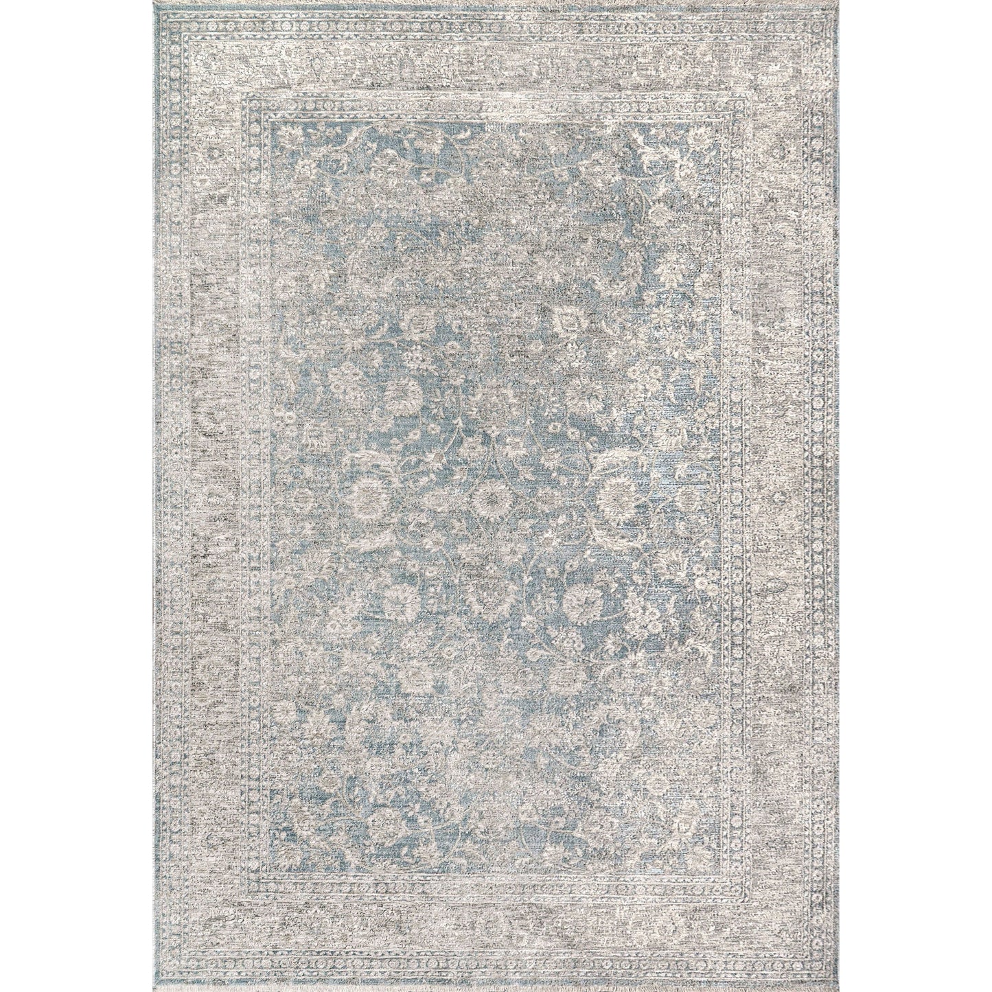 Dynamic Rugs Dharma 12040 Light Blue Beige Transitional Machine-Made Rug