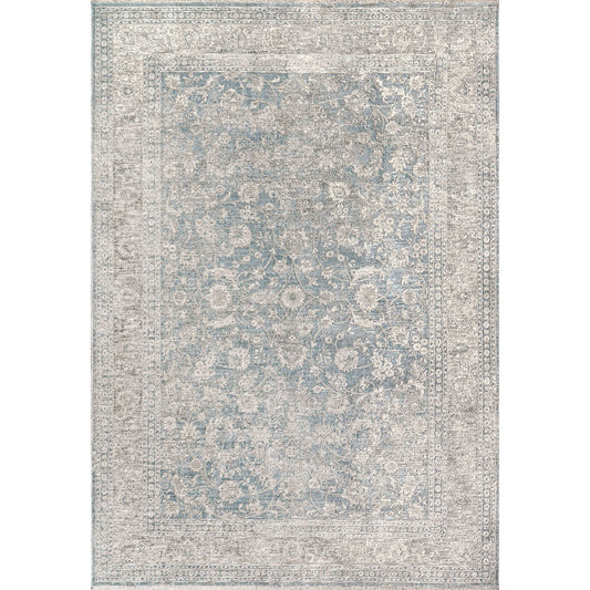 Dynamic Rugs Dharma 12040 Light Blue Beige Transitional Machine-Made Rug