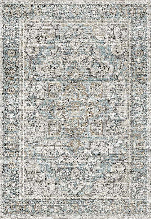 Dynamic Rugs Jazz 6798 Beige Taupe Blue  Traditional Machine-Made Rug