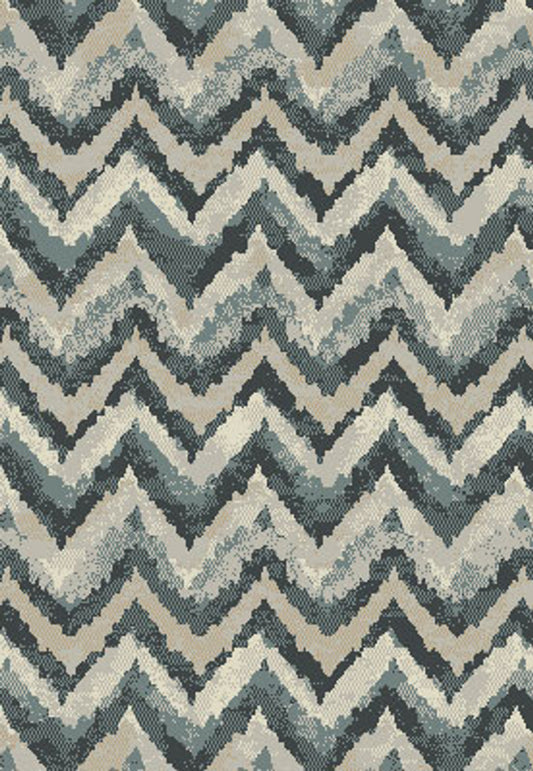 Dynamic Rugs Melody 985018 Blue Contemporary Machine-Made Rug