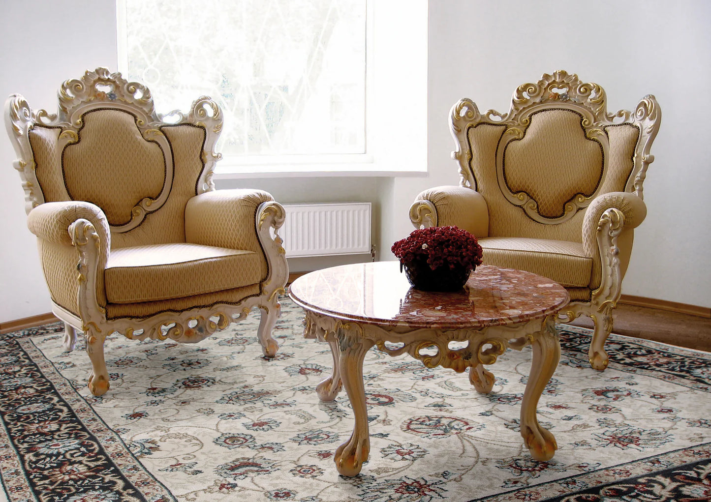 Dynamic Rugs Melody 985022 Ivory Traditional Machine-Made Rug