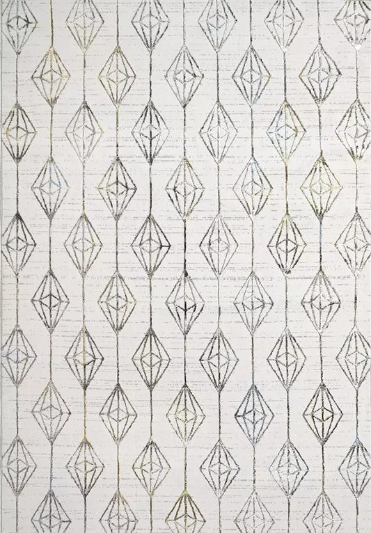 Dynamic Rugs Merit 6660 Grey Blue Gold Modern Machine-Made Rug