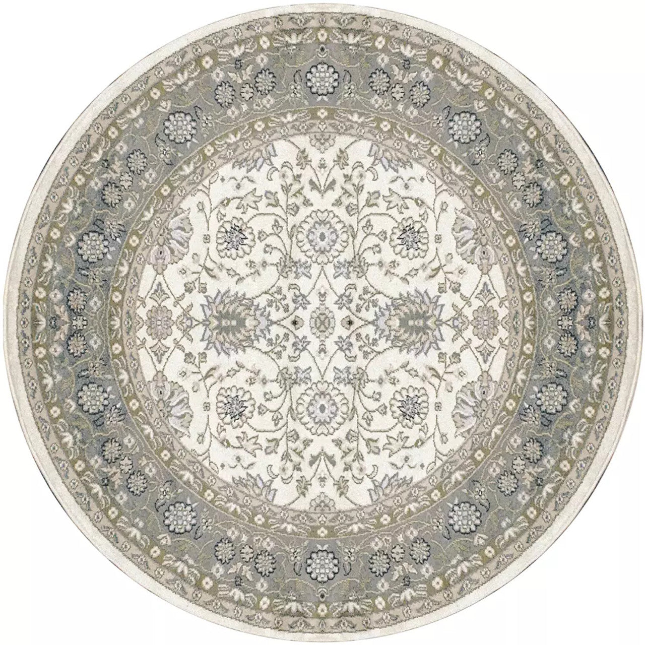 Dynamic Rugs Yazd 2803 Ivory Grey Traditional Machine-Made Rug