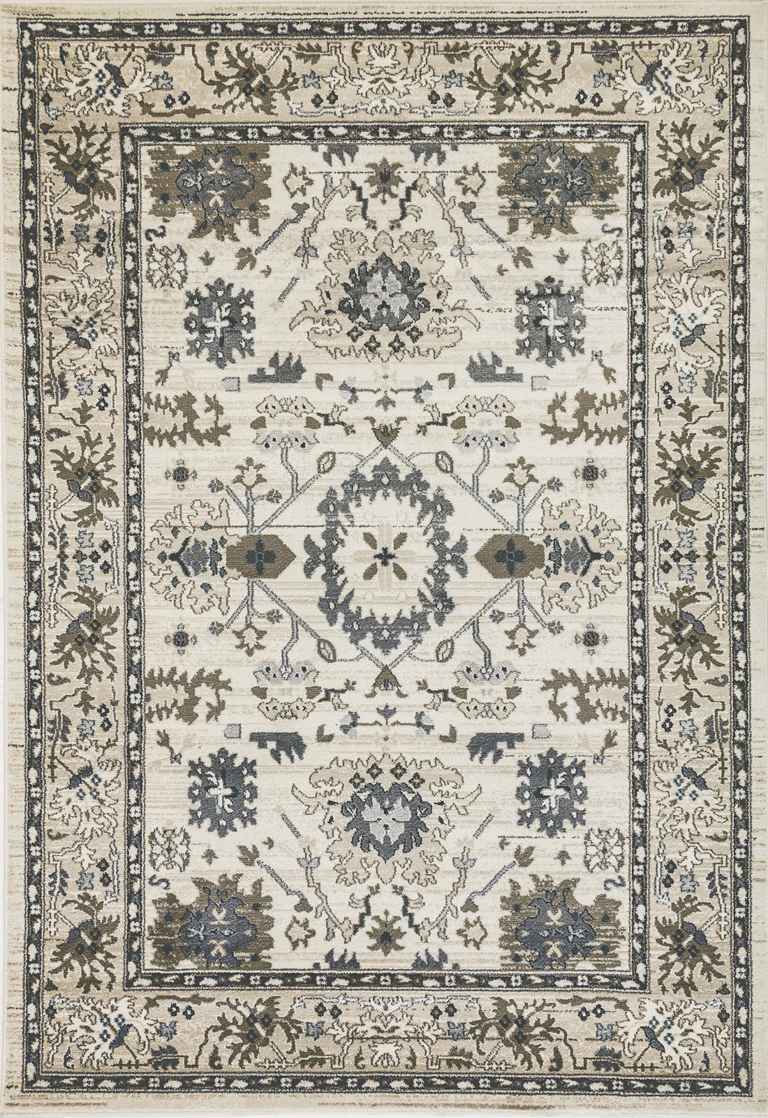 Dynamic Rug Ivory Dynamic Rugs Yazd 8531 Ivory Traditional Machine-Made Rug – Atlanta ...