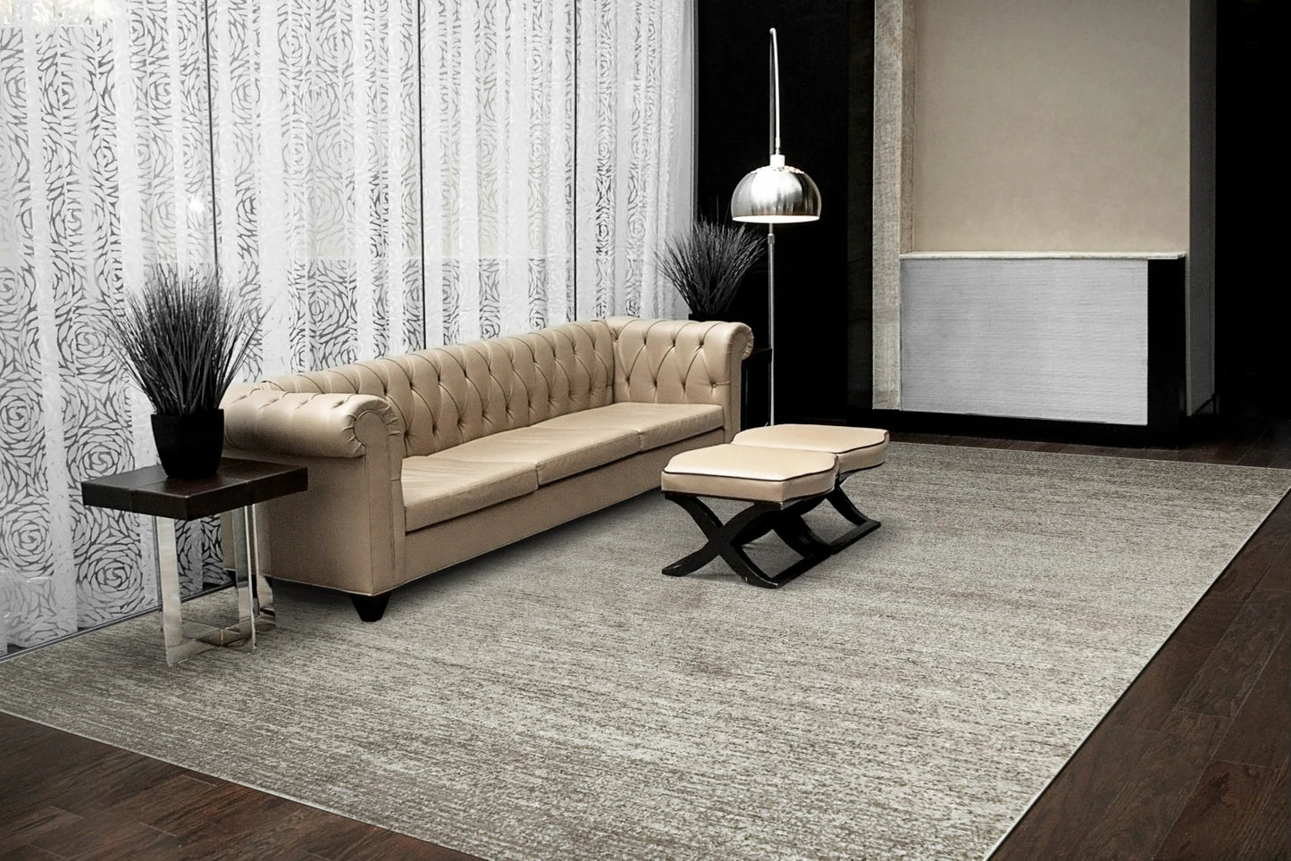 Dynamic Rugs Zahara 4412 Grey Charcoal Modern Machine-Made Rug