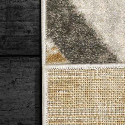 Dynamic Rugs Zahara 4415 Grey Gold Modern Machine-Made Rug