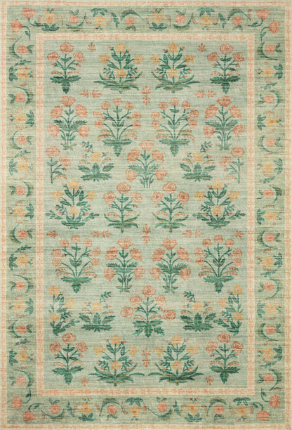 Rifle Paper Co. x Loloi Eden  Mughal Rose Moss  Contemporary