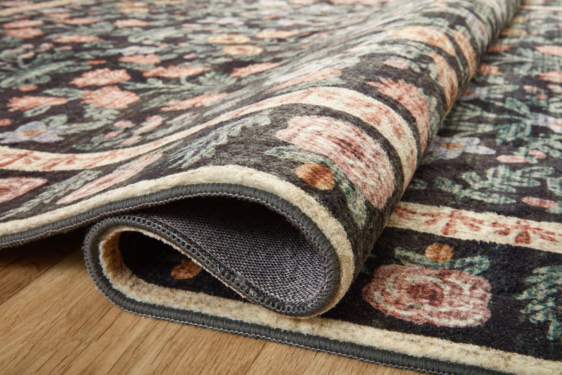 Rifle Paper Co. x Loloi Eden  Mughal Garden Black  Contemporary