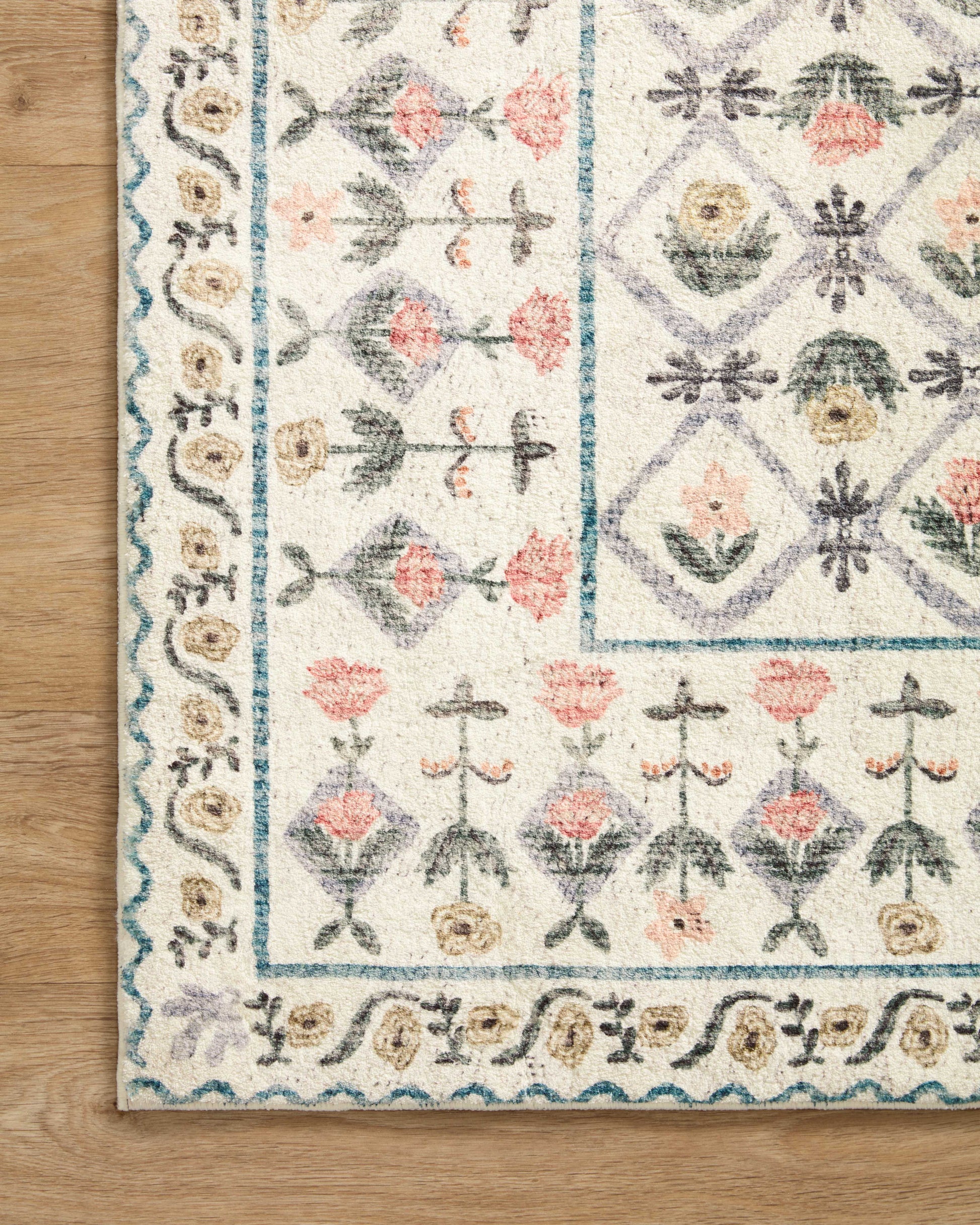 Rifle Paper Co. x Loloi Eden  Lattice Ivory  Contemporary